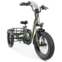 Hidoes ET1 Tricycle électrique - Puissance 750W | Batterie 20Ah | Vitesse 25mph | Autonomie 59mi