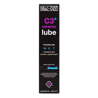 C3 Wet Weather Ceramic Lube 120ml Ebike Bicycle