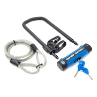 U Lock Oxford Sentinel Pro Duo 320MM X 177MM D Lock Secure Ebike Escooter SIlver Rating Armoured Cable