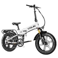Vélo électrique pliable Vitilan I7 Pro 3.0 - Puissance 750W | Batterie 20Ah | Vitesse 28mph | Autonomie 65mi