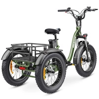 Hidoes ET1 Tricycle électrique - Puissance 750W | Batterie 20Ah | Vitesse 25mph | Autonomie 59mi