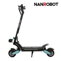 Nanrobot Lightning 2.0 Trottinette | Performance extrême | Puissance de 800W (1600W Peak) | Vitesse de 30mph | Batterie de 18Ah | Autonomie de 25mi | Design premium | Transport de haute performance